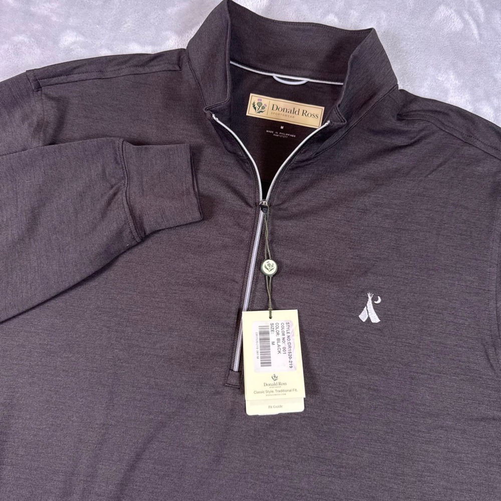 Donald‎ Ross Quarter Zip Golf Pullover Mens Brown Heather DR1520-219 M NEW